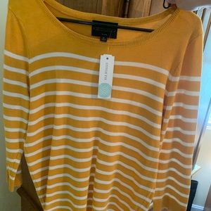 Stitch Fix yellow striped sweater NWT